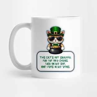 Cat Leprechaun With Pot of Gold 2 - Saint Patrick Mug